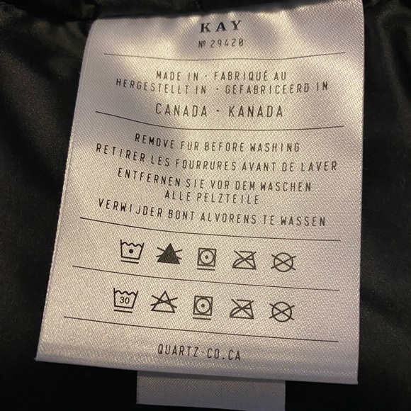 New QUARTZ CO. Kay Coyote Fur Down Jacket - Picture 10 of 14